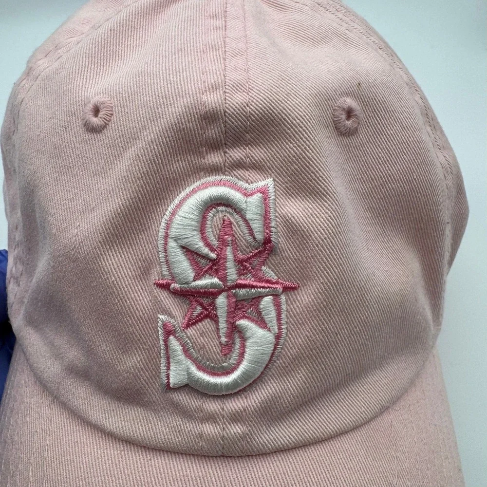 New Era Seattle Mariners Youth Hat Cap Pink‎ MLB Baseball Adjustable Signed